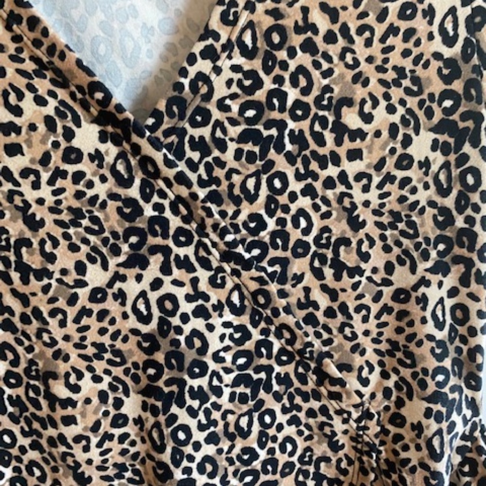 Leopard Print Top Size Medium Like New - image 2